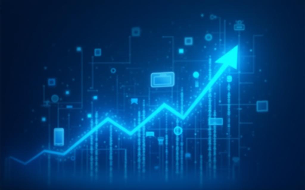 Abstract graphic representing successful mobile app development